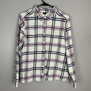 Patagonia Flannel Plaid Fjord Button Up Shirt Women’s Size 6 Organic Cotton